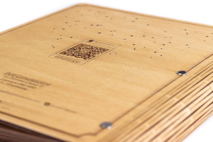 e-Commerce Menu di Legno inciso a Laser DLM Comunicazione